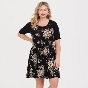 Mini Jersey Raglan Sleeve Skater Dress